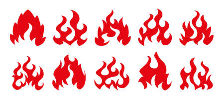 Bonfire icon setのイラスト素材