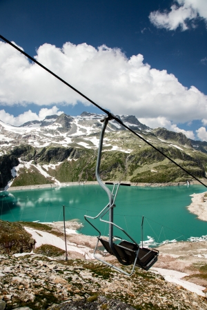 The Kaprun reservoir in the high Alp mountains in Austriaの写真素材