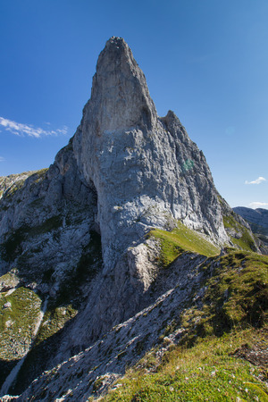 The rock in the Alp high mountainsの写真素材