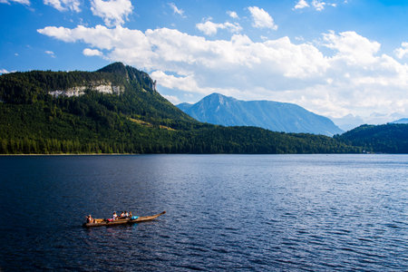 Beautiful lake in high Alps mountains Austriaの写真素材