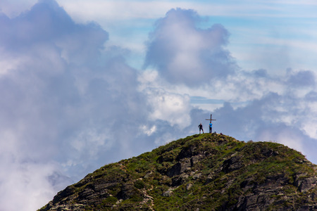Large view at the high mountains Alps Austriaの写真素材
