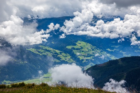 Large view of the high mountains Alps Austriaの写真素材