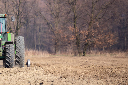 Sowing and plowing action in the spring season