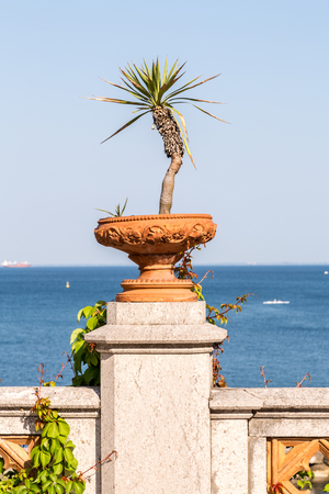 Large view on the beautiful tranquil bayの写真素材