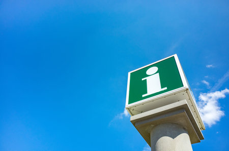 Information sign for the tourists about the info spotの写真素材