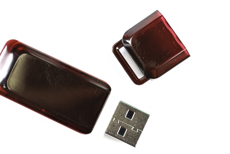 Usb flash memory isolated on the white background - Handy drive - Thumb drive - Portable flash usb drive - usb stickの写真素材