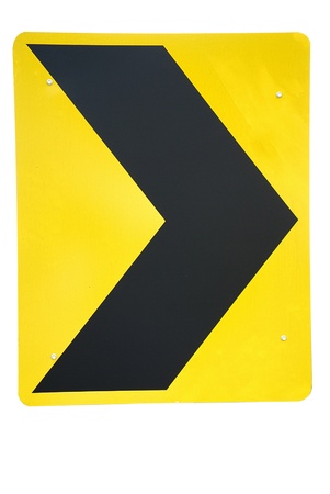 Attention road sign isolatedの写真素材