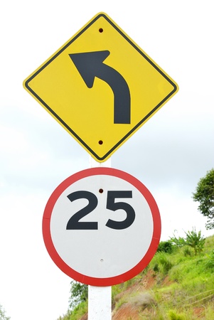 road sign in the natural - traffic signsの写真素材