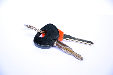 Door keys isolated on white background - House keys - の写真素材