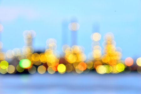 Abstract circular bokeh background - Artistic style-Defocused urban abstract texture background -...