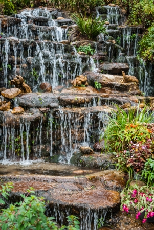 Cascade falls over rocks - stop motion waterfallの写真素材