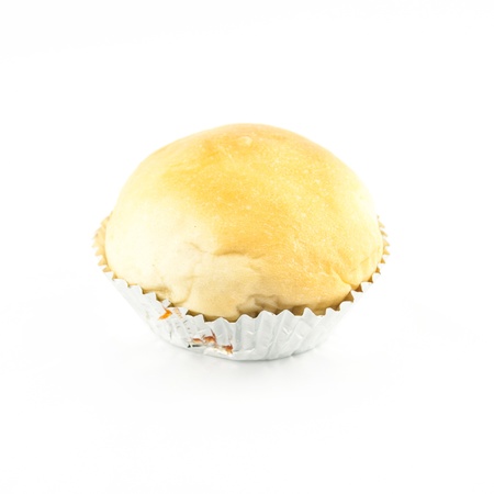 Bread or buns isolated on white background - Breads rolls. Sausage breadの写真素材