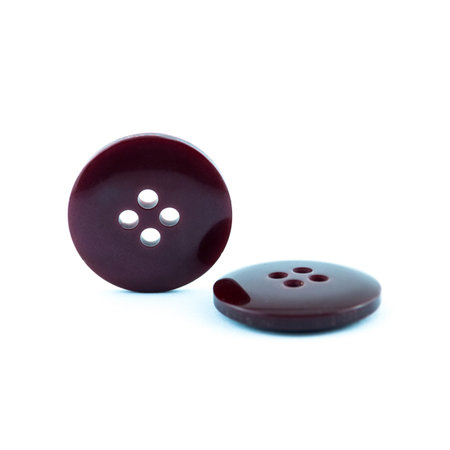 Close up shot of Cloth button isolated on white background