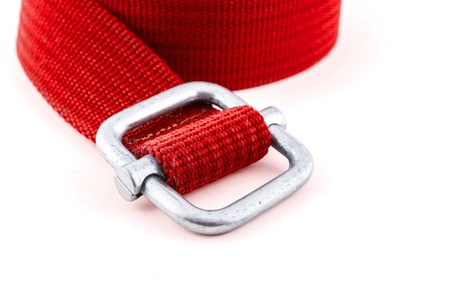 woven cotton belt isolated on white backgroundの写真素材