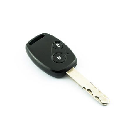 Car key isolated on white backgroundの写真素材