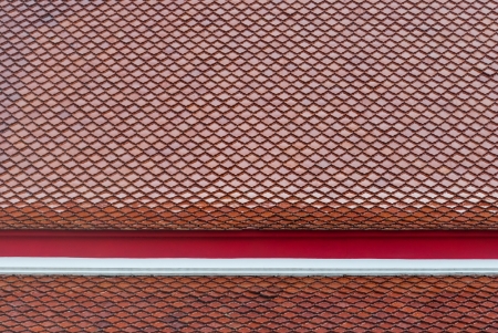 texture of red rooftop in templeの写真素材
