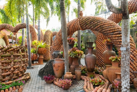 Flowerpots gardenのeditorial素材