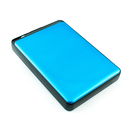 Portable External Hard Drive Disk isolated on whiteの写真素材