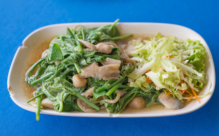 stir fried sayate wish salted soy bean, Fried vegetablesの写真素材
