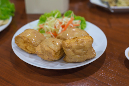 Fried Chinese appetizers Crab cakesの写真素材