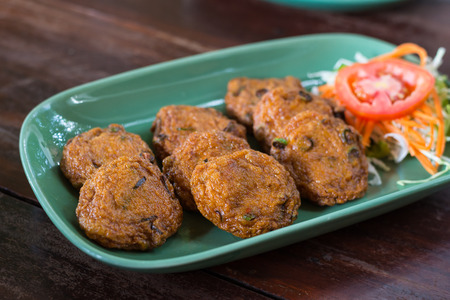 Spicy fried fish cake a famous appetizerの写真素材