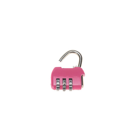 Pink pad locks on isolated white backgroundの写真素材