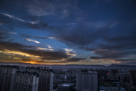 city sunset viewのeditorial素材