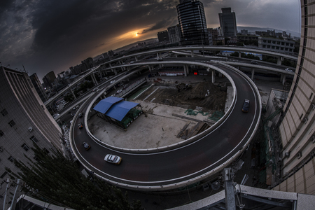 The drum tower overpassの写真素材