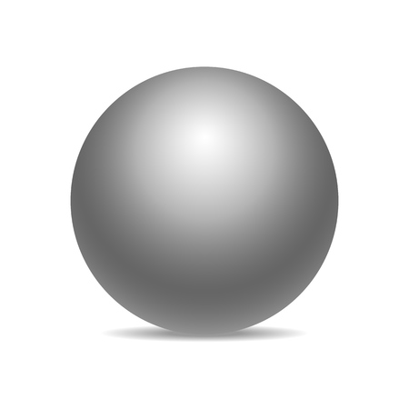 White realistic three-dimensional sphere isolated on white background. Vector illustration. Eps 10.のイラスト素材