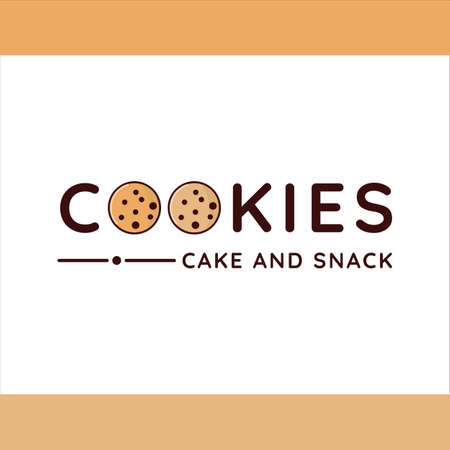 cookies logo vector illustration template icon graphic design. cake and snack symbol for bakery businessのイラスト素材