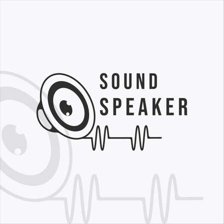 sound speaker logo vintage vector illustration template icon graphic design. music company and radio station concept symbolのイラスト素材