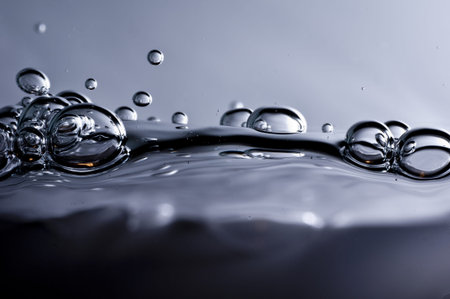 Water edge / bubblesの写真素材