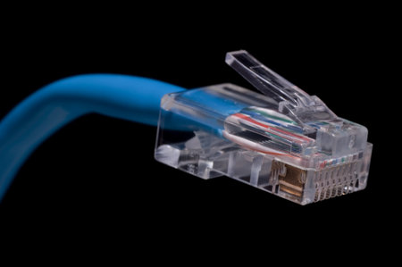 FTP cable RJ45 connectorの写真素材