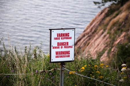 An erosion warning signの写真素材