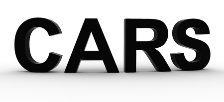 3D Rendered Cars word の写真素材