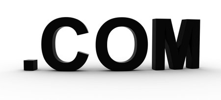 3D Rendered .COM wordの写真素材