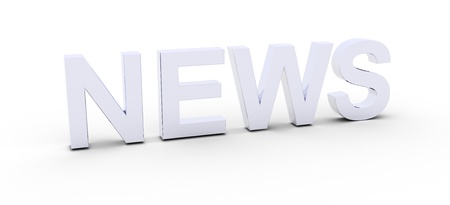 3D Rendered News wordの写真素材