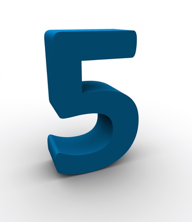 Number on a whiteの写真素材