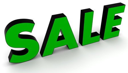 3D Rendered Sale wordの写真素材