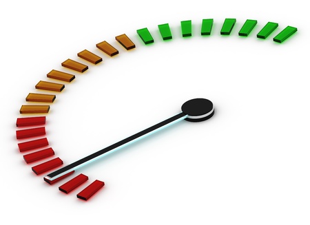 Speedometer isolated on a white background の写真素材
