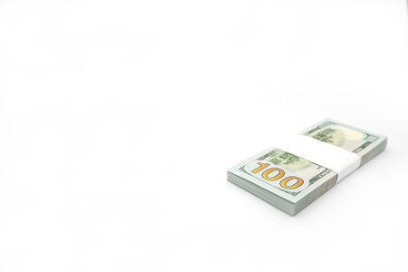 Dollars isolated on white background with copy space for your text