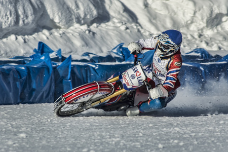 Russia. The Republic Of Bashkortostan. The Ufa. Racing on ice. The Championship Of Russia. A final. February January 2014.のeditorial素材