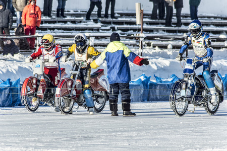 Russia. The Republic Of Bashkortostan. The Ufa. Racing on ice. The Championship Of Russia. A final. February January 2014.のeditorial素材