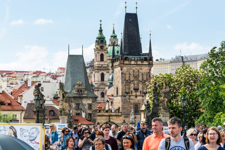 The Lesser Town Bridge Tower, a gate to the  Mala Strana ( little Quarter ) district of the most...