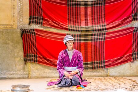 Wax sculpture of interiors of Vakil Bath, an old public bath in Shiraz, Iran. It was a part of the royal district constructed during Karim Khan Zand's reign.のeditorial素材
