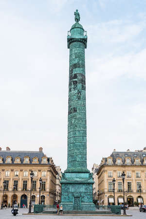 Vendome column, which is started in 1806 at Napoleon's direction and completed in 1810のeditorial素材