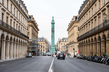 Vendome column, which is started in 1806 at Napoleon's direction and completed in 1810のeditorial素材