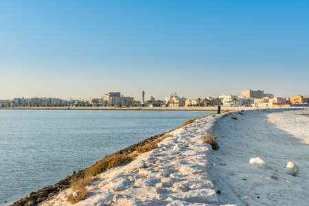 Landscape of orniche park in the morning in Dammam, Saudi Arabiaのeditorial素材