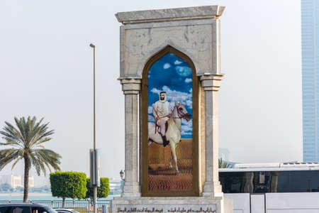 Monument of the King of Abu Dhabi, United Arab Emiratesのeditorial素材