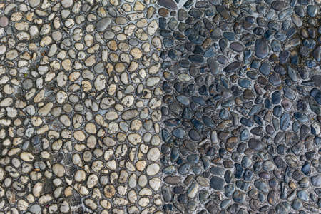 Black and white small pebble stone texture